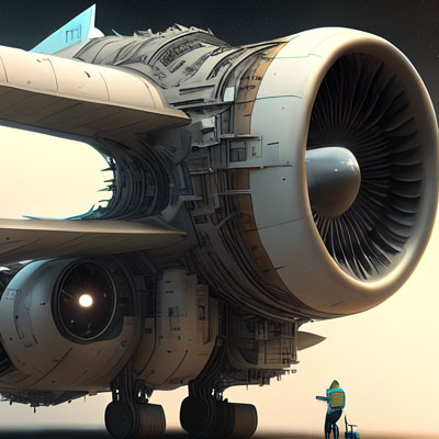 檢查飛機(jī)發(fā)動機(jī)